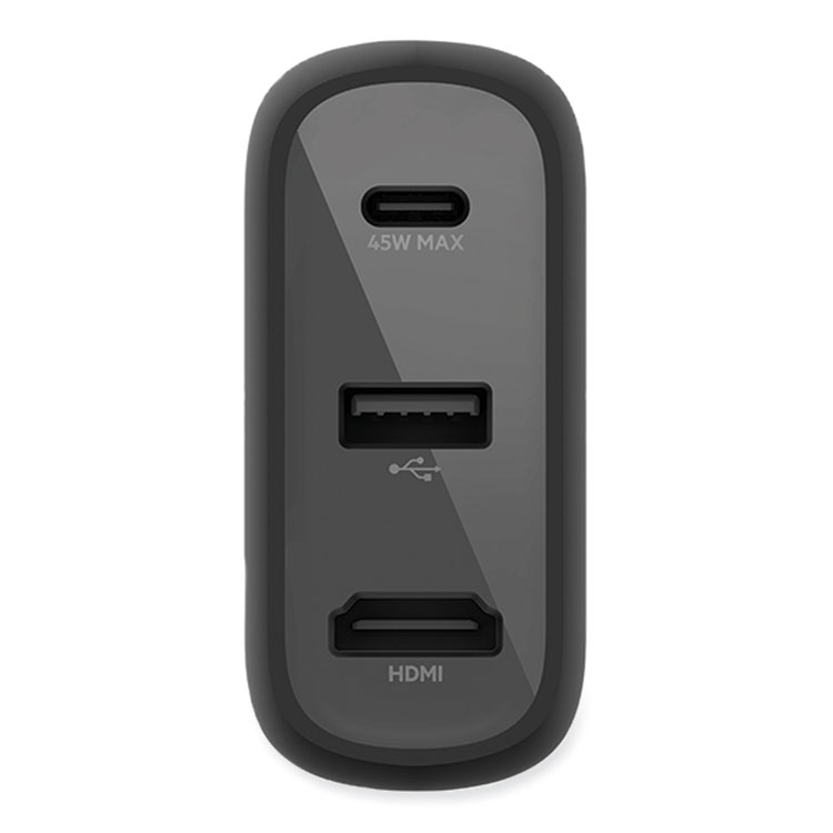 Belkin Connect 46.5W Multi-Port Power Hub for USB-C Laptop or Nintendo Switch, 3 Ports, Black (BLKAVC010TTBK)