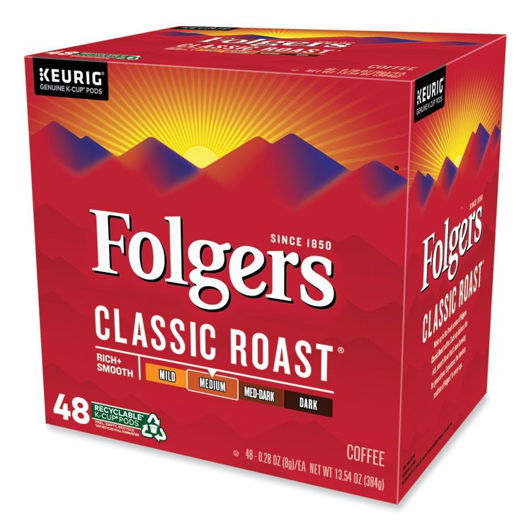 Folgers Gourmet Selections Classic Roast Coffee K-Cups, 48/Box (FOL5000363378)