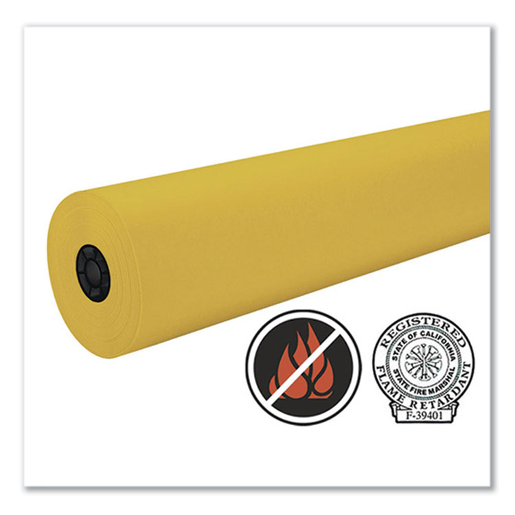 Pacon Decorol Flame Retardant Art Rolls, 40 lb Cover Weight, 36 x 1,000 ft, Gold (PAC101211)