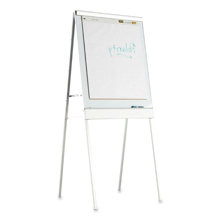 Iceberg Polarity Height Adjustable Dry Erase Flipchart Easel, 30 x 20-31 x 50-74 Easel, 30 x 38 Board, White Surface, Silver Frame (ICE30333)