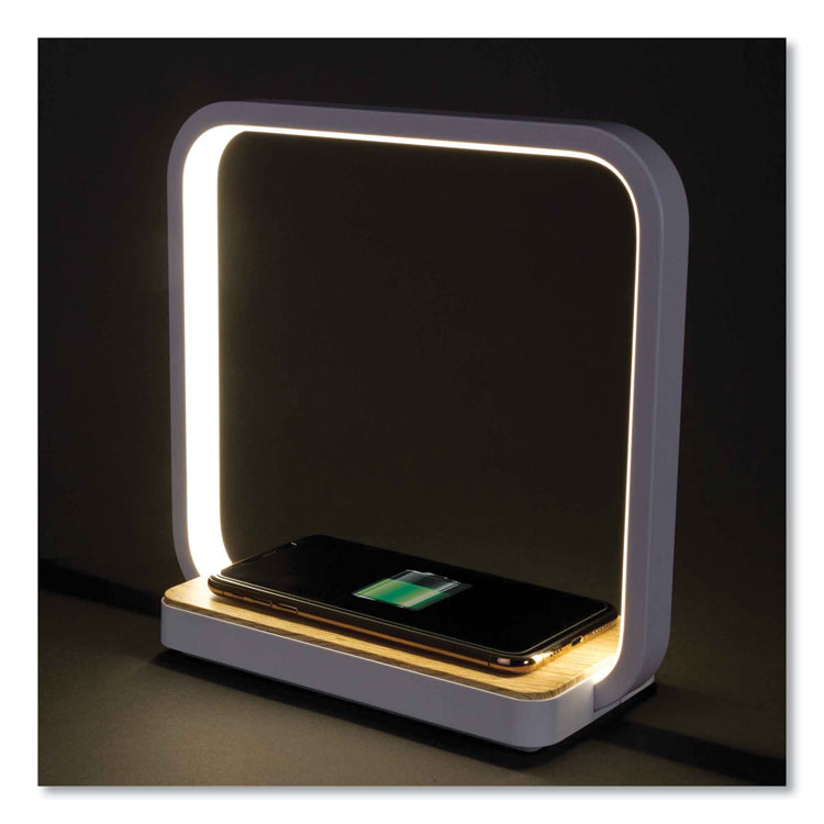 OttLite Wireless Charging Station with Night Light, USB, White (OTTI0342QSHPR)