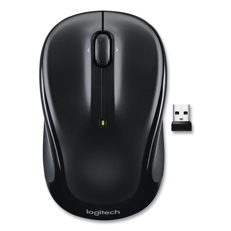 Logitech M325S Wireless Mouse, 2.4 GHz Frequency, 32.8 ft Wireless Range, Left/Right Hand Use, Black (LOG910006825)