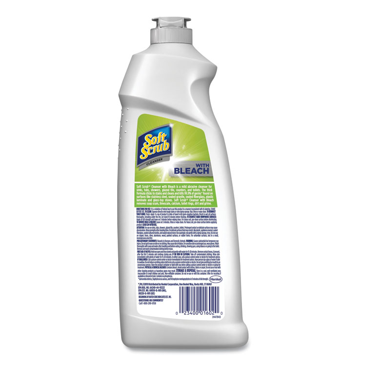 Soft Scrub Cleanser with Bleach 24 oz Bottle, 9/Carton (DIA01602)
