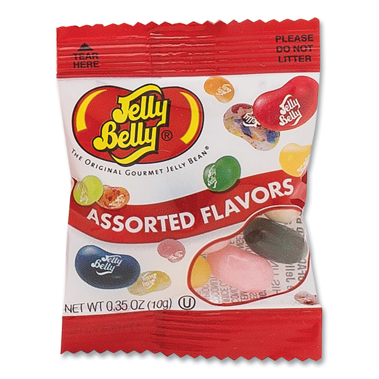 Jelly Belly Jelly Beans, Assorted Flavors, 80/Dispenser Box (OFX72512)