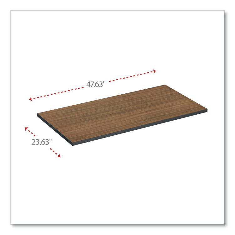 Alera Reversible Laminate Table Top, Rectangular, 47.63w x 23.63d, Espresso/Walnut (ALETT4824EW)