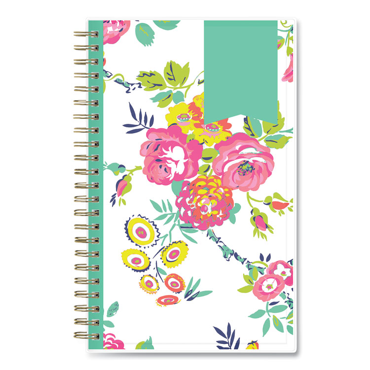 Blue Sky Day Designer Peyton Create-Your-Own Cover Weekly/Monthly Planner, Floral Artwork, 8 x 5, White, 12-Month (Jan-Dec): 2024 (BLS103619)