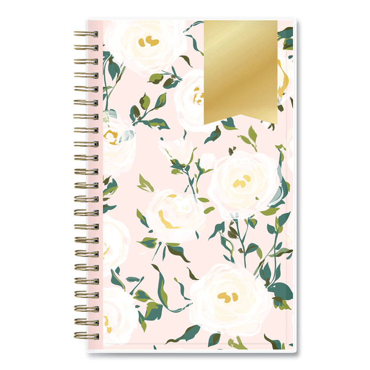 Blue Sky Day Designer Coming Up Roses Create-Your-Own Cover Weekly/Monthly Planner, 8 x 5, Blush/Cream Cover, 12-Month (Jan-Dec): 2024 (BLS140094)