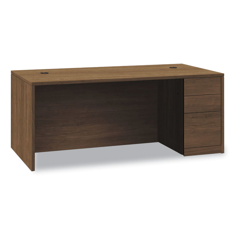 HON 10500 Series Single Full-Height Pedestal Desk, Right: Box/Box/File, 72" x 36" x 29.5", Pinnacle (HON105895RPINC)