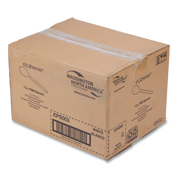 WNA EcoSense Renewable Plant Starch Cutlery, Spoon, 7", 50/Pack, 20 Packs/Carton (WNAEPS003)