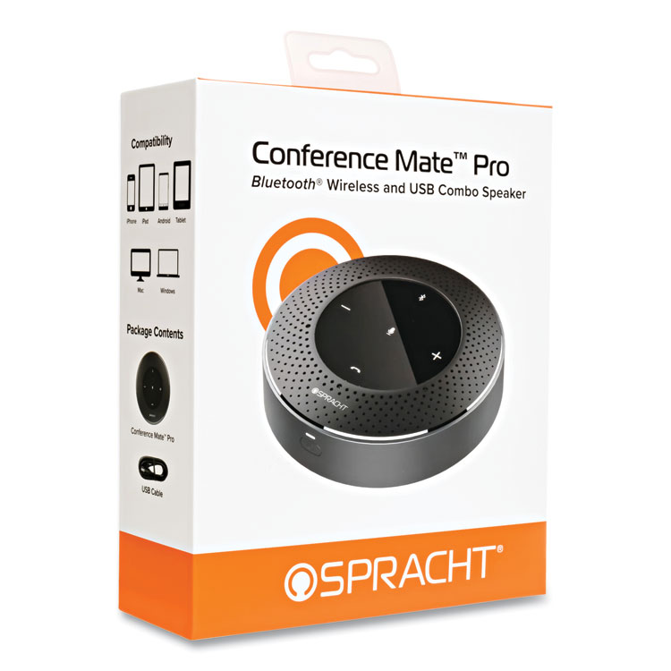 Spracht Conference Mate Pro Bluetooth and USB Wireless Speaker, Black (SPTMCP4010)