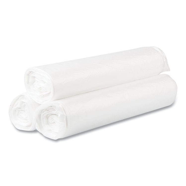 Inteplast Group High-Density Commercial Can Liner Value Pack, 45 gal, 14 mic, 40" x 46", Natural, Interleaved Roll, 25 Bags/Roll, 10 Rolls/CT (IBSVALH4048N16)