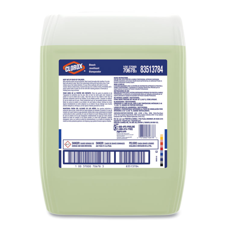 Clorox Clorox Bleach Laundry Additive, 5 gal Closed Loop Container (PPL70678)