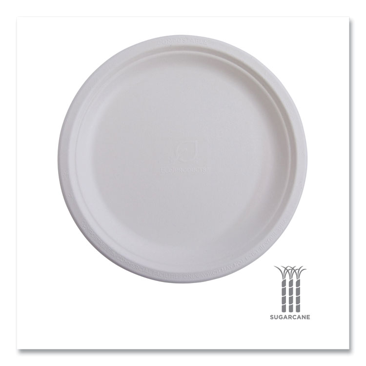 ECOEPP016NFA - Eco-Products Vanguard Renewable and Compostable Sugarcane Plates, 6" dia, White, 1,000/Carton (ECOEPP016NFA) - Image 7