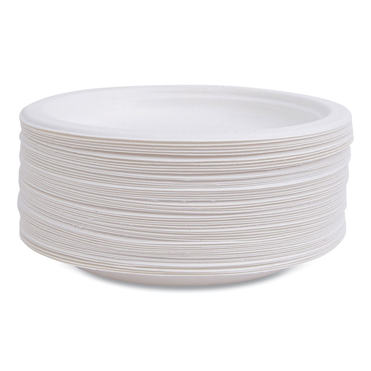ECOEPP016NFA - Eco-Products Vanguard Renewable and Compostable Sugarcane Plates, 6" dia, White, 1,000/Carton (ECOEPP016NFA) - Image 9