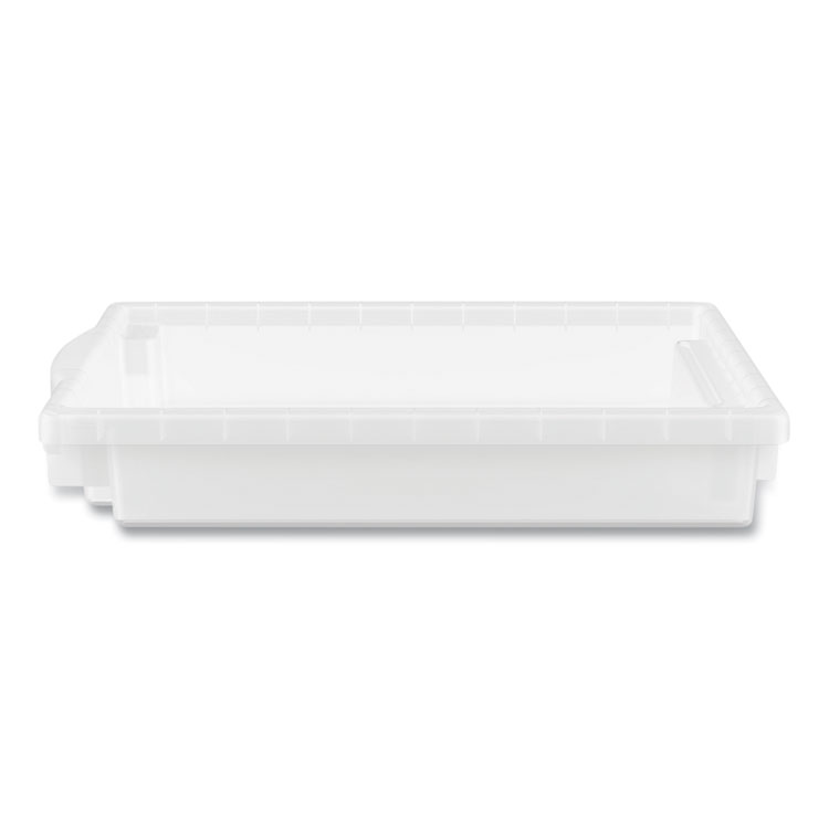 HON Flagship Storage Bins, 1 Section, 12.75" x 16" x 3", Translucent White (HONHFMBIN3)