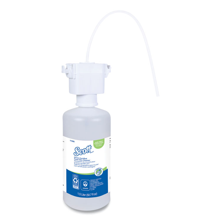 Scott Essential Green Certified Foam Skin Cleanser Refill, Fragrance-Free, 1,500 mL, 2/Carton (KCC11285)