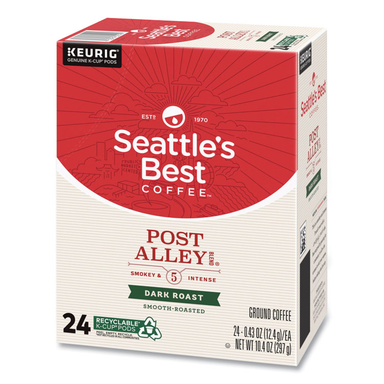 Seattle's Best Post Alley Dark Coffee K-Cup, 24/Box, 4/Carton (SEA12407884CT)