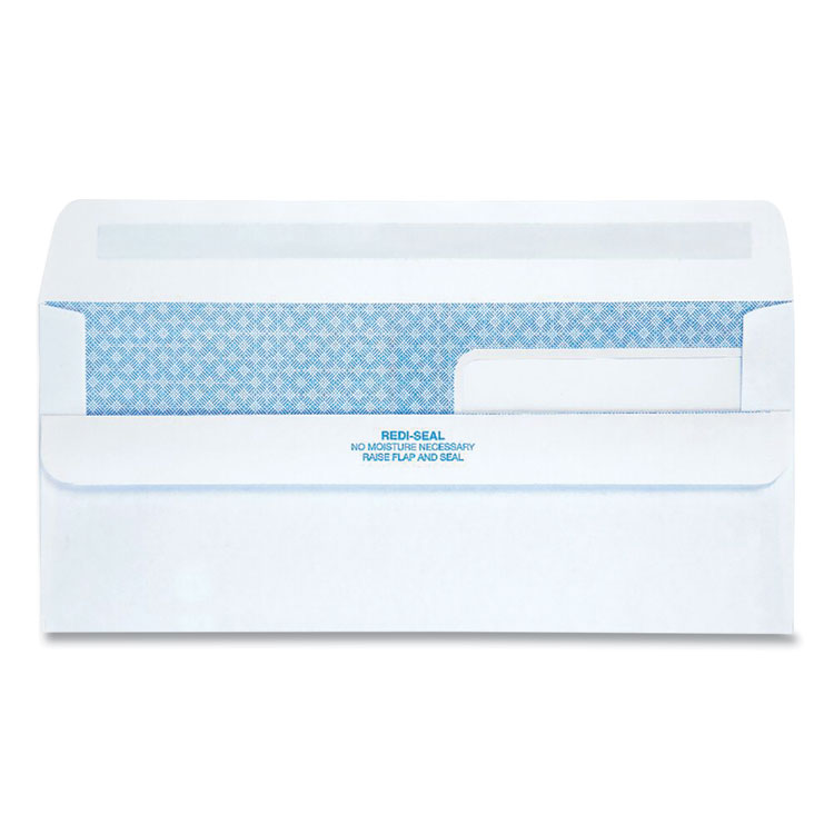 Quality Park Double Window Redi-Seal Security-Tinted Envelope, #9, Commercial Flap, Redi-Seal Adhesive Closure, 3.88 x 8.88, White, 250/CT (QUA24519)
