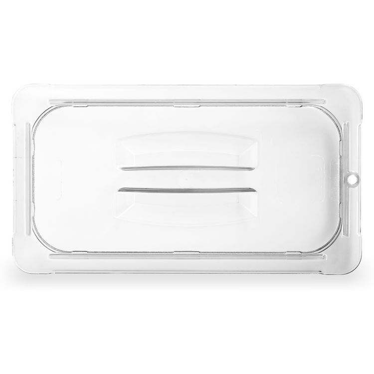 Carlisle StorPlus Polycarbonate Handled Universal Lid, 10.38 x 12.75 x 0.88, Clear, Plastic (CFS10230U07)
