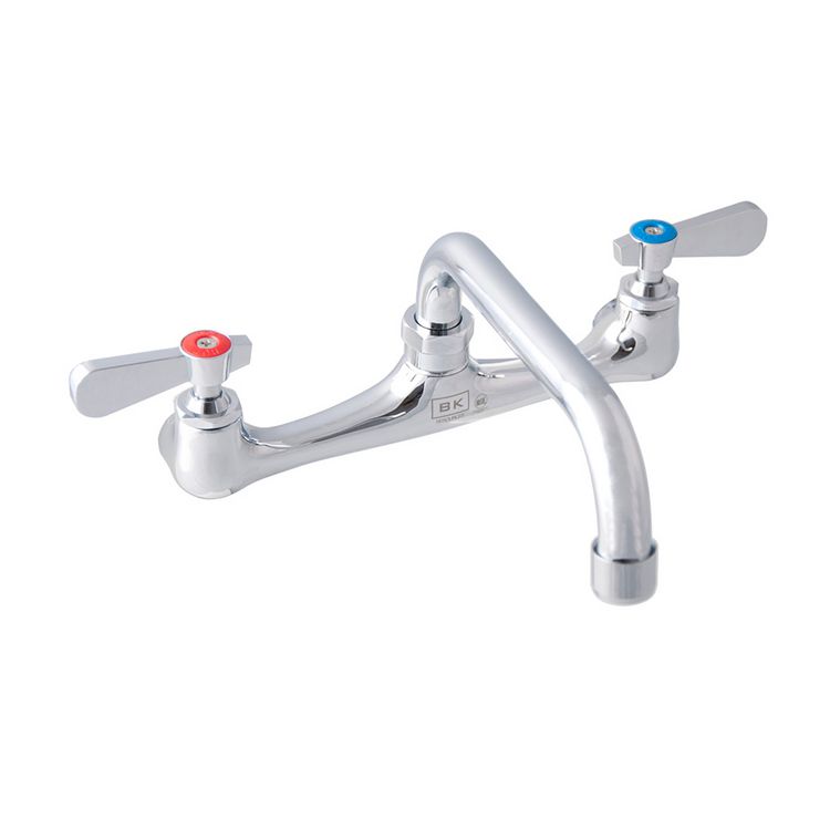 BK Resources Stainless Steel Sink and Faucet Bundle, Sink/Faucet/Faucet Mounting Kit/Drain, 15" L x 15" W x 14" D (BKEBKS11514PG)