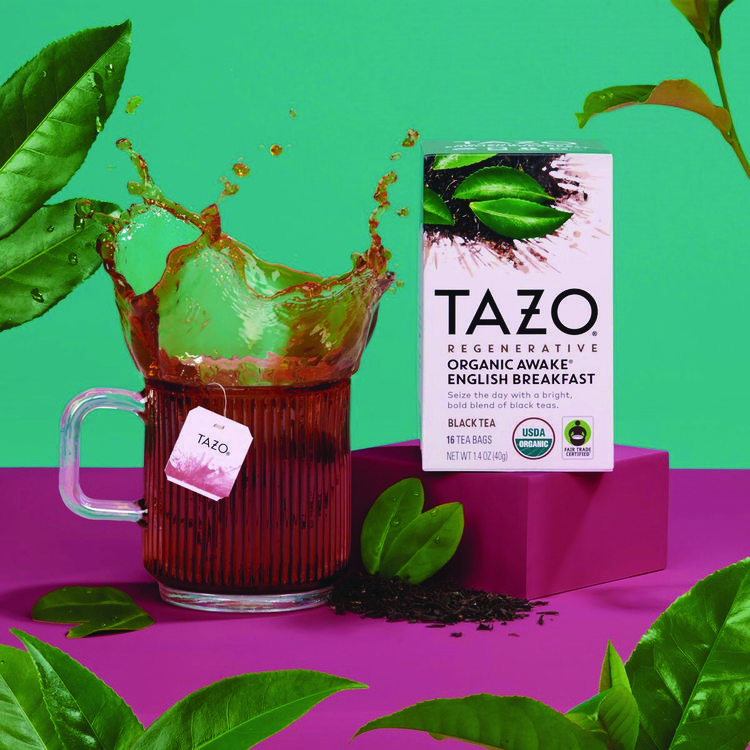 Tazo Tea Bags, Organic Awake English Breakfast, 16/Box, 6 Boxes/Carton (TZO00303)