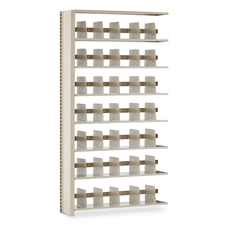 Tennsco Snap-Together Seven-Shelf Closed Add-On Unit, Steel, 48w x 12d x 88h, Sand (TNN128848ACSD)