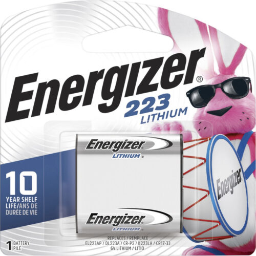 Energizer 223 Lithium Photo Battery, 6 V (EVEEL223APBP)