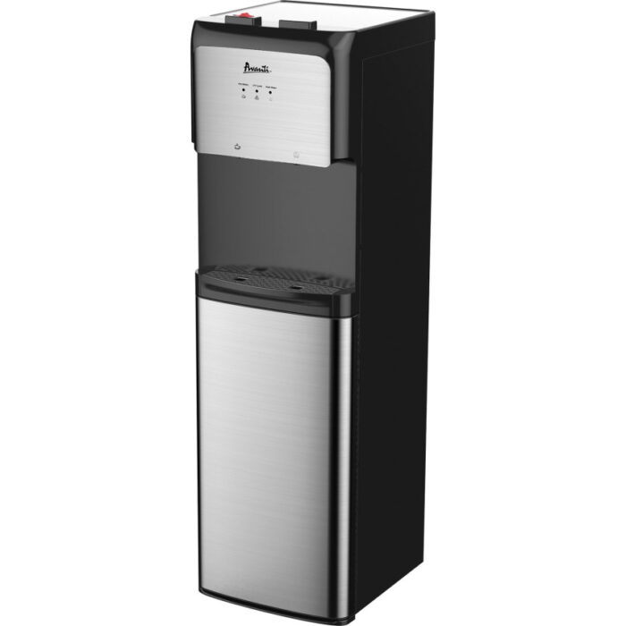 Avanti Bottom Loading Water Dispenser with UV Light, 3 to 5 gal, 41.25 h, Black/Stainless Steel (AVAWDBMC810Q3S)