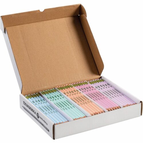 Ticonderoga Pre-Sharpened Pencil, 2.2 mm, HB (#2), Black Lead, Pastel Assorted Barrel Colors, 150/Pack (DIXX13750)