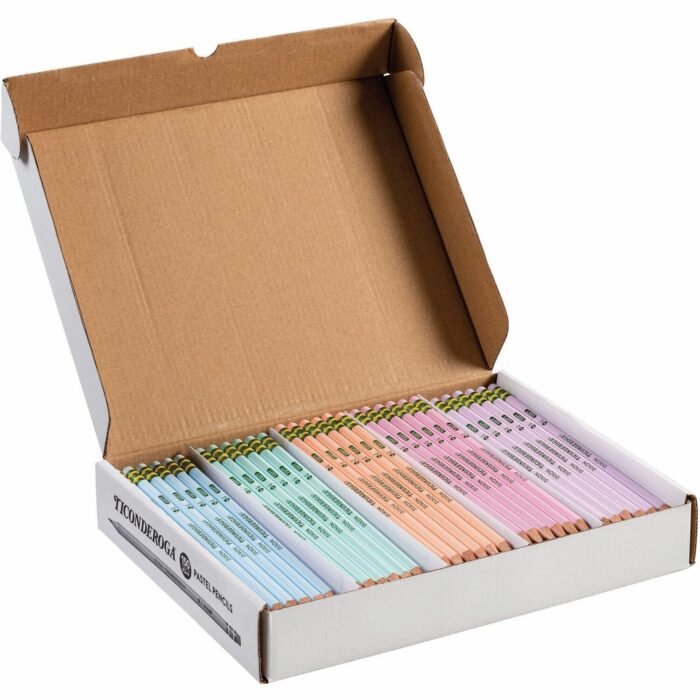 Ticonderoga Pre-Sharpened Pencil, 2.2 mm, HB (#2), Black Lead, Pastel Assorted Barrel Colors, 150/Pack (DIXX13750)