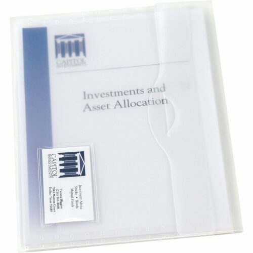 Avery Translucent Document Wallets, Letter Size, Translucent Clear, 12/Box (AVE72278)