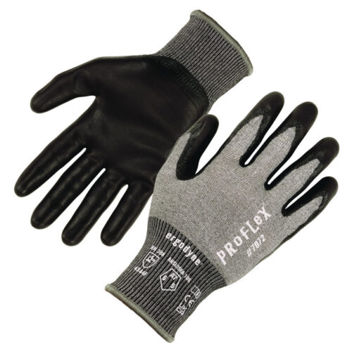 ergodyne ProFlex 7072 ANSI A7 Nitrile-Coated CR Gloves, Gray, X-Small, Pair (EGO10311)