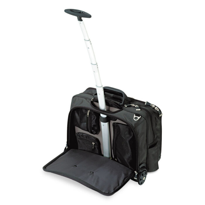 Kensington Contour Rolling Laptop Case, Fits Devices Up to 17", Ballistic Nylon, 17.5 x 9.5 x 13, Black (KMW62348)