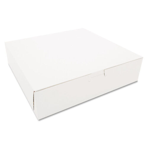 SCT White One-Piece Non-Window Bakery Boxes, 10 x 10 x 2.5, White, Paper, 250/Carton (SCH0969)