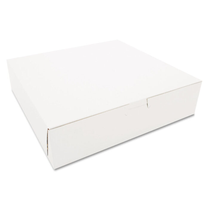 SCT White One-Piece Non-Window Bakery Boxes, 10 x 10 x 2.5, White, Paper, 250/Carton (SCH0969)