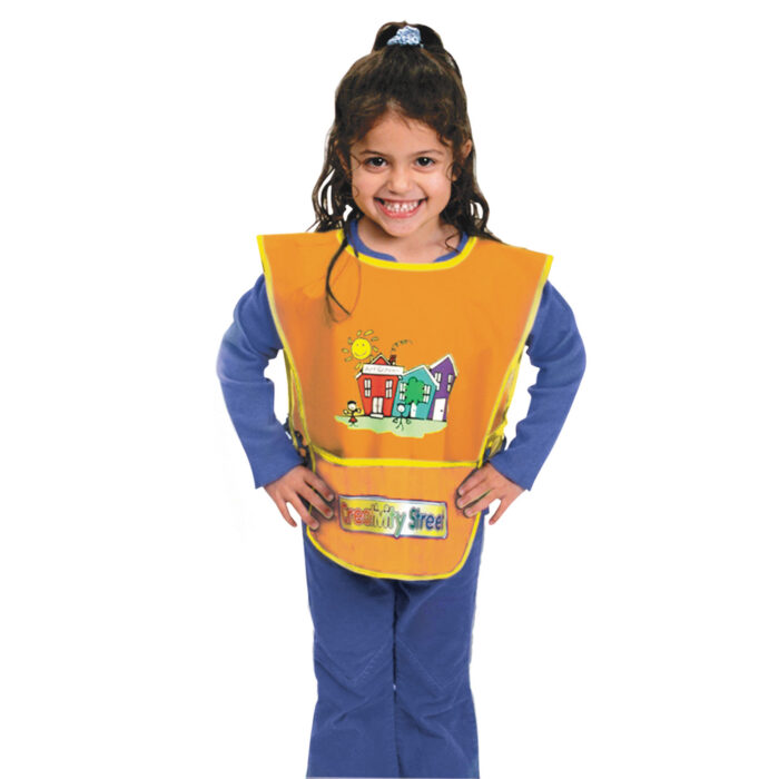 Creativity Street Kraft Artist Smock, Fits Kids Ages 3-8, Vinyl, One Size Fits All, Bright Colors (CKC5207)