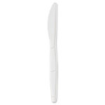 Dixie SmartStock Plastic Cutlery Refill, Knife, 6.3", Series-B Mediumweight, White, 40/Pack, 24 Packs/Carton (DXESSK21P)