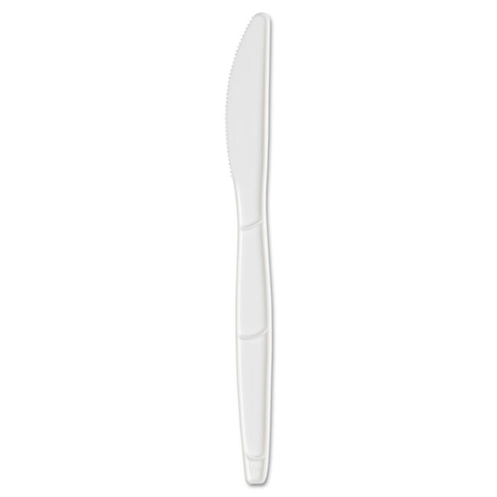 Dixie SmartStock Plastic Cutlery Refill, Knife, 6.3", Series-B Mediumweight, White, 40/Pack, 24 Packs/Carton (DXESSK21P)