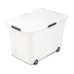 Advantus Rolling 15-Gal. Storage Box, Letter/Legal Files, 23.75" x 15.75" x 15.75", Clear (AVT34009)