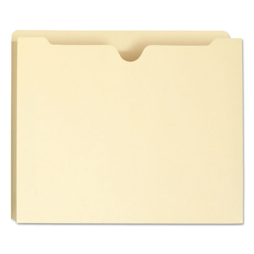 Smead 100% Recycled Top Tab File Jackets, Straight Tab, Letter Size, Manila, 50/Box (SMD75605)
