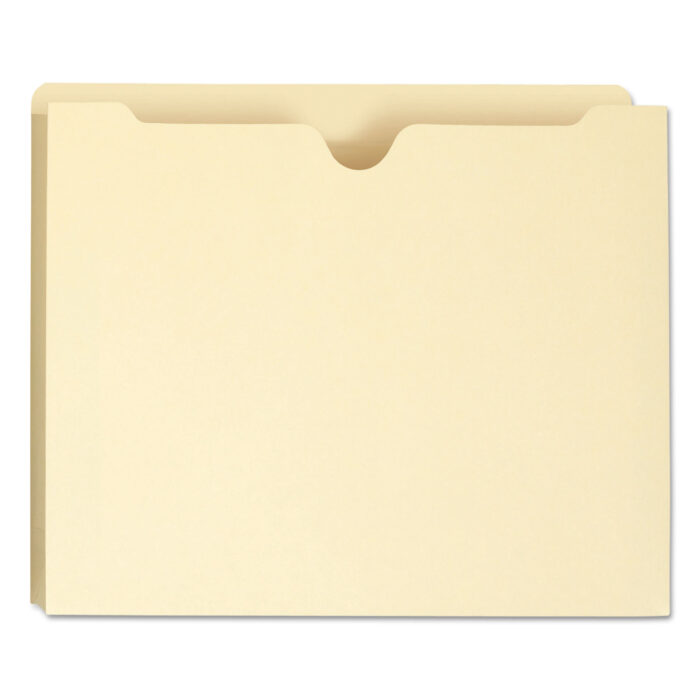 Smead 100% Recycled Top Tab File Jackets, Straight Tab, Letter Size, Manila, 50/Box (SMD75605)
