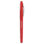 Universal Porous Point Pen, Stick, Medium 0.7 mm, Red Ink, Red Barrel, Dozen (UNV50503)
