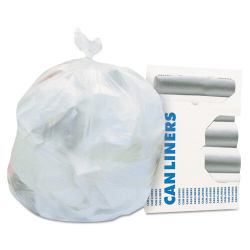 Heritage High-Density Waste Can Liners, 33 gal, 16 mic, 33" x 40", Natural, 25 Bags/Roll, 10 Rolls/Carton (HERZ6640VNR01)