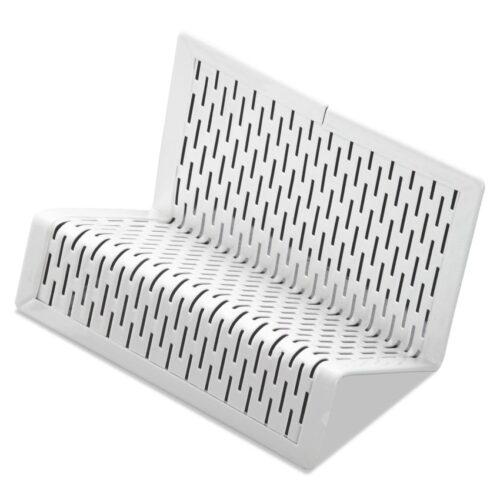 Artistic Urban Collection Punched Metal Business Card Holder, Holds 50 2 x 3.5 Cards, Perforated Steel, White (AOPART20001WH)