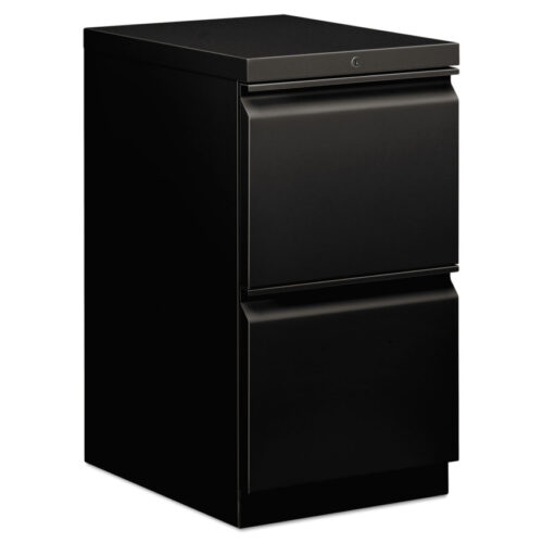 HON Brigade Mobile Pedestal, Left or Right, 2 Letter-Size File Drawers, Black, 15" x 19.88" x 28" (HON33820RP)