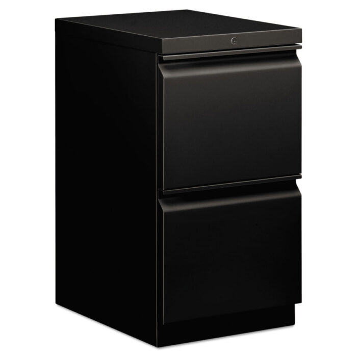 HON Brigade Mobile Pedestal, Left or Right, 2 Letter-Size File Drawers, Black, 15" x 19.88" x 28" (HON33820RP)