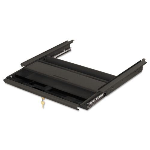 HON Center Drawer, Use with 38000 Series, Stationmaster, Metal, 19w x 14.75d x 3h, Charcoal (HOND2S)