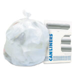Heritage High-Density Waste Can Liners, 30 gal, 10 mic, 30" x 37", Natural, 500/Carton (HERZ6037MNR01)