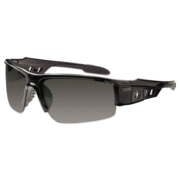 ergodyne Skullerz Dagr Safety Glasses, Black Frame/Smoke Lens, Nylon/Polycarb (EGO52030)