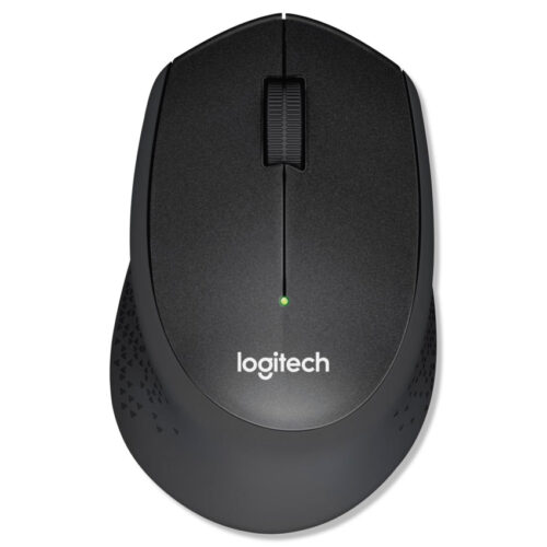 Logitech M330 Silent Plus Mouse, 2.4 GHz Frequency/33 ft Wireless Range, Right Hand Use, Black (LOG910004905)